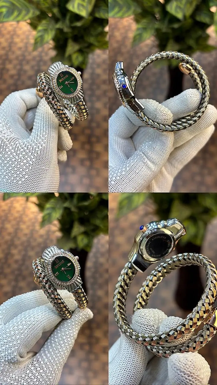 Just Cavalli Twined watch two tone green dial