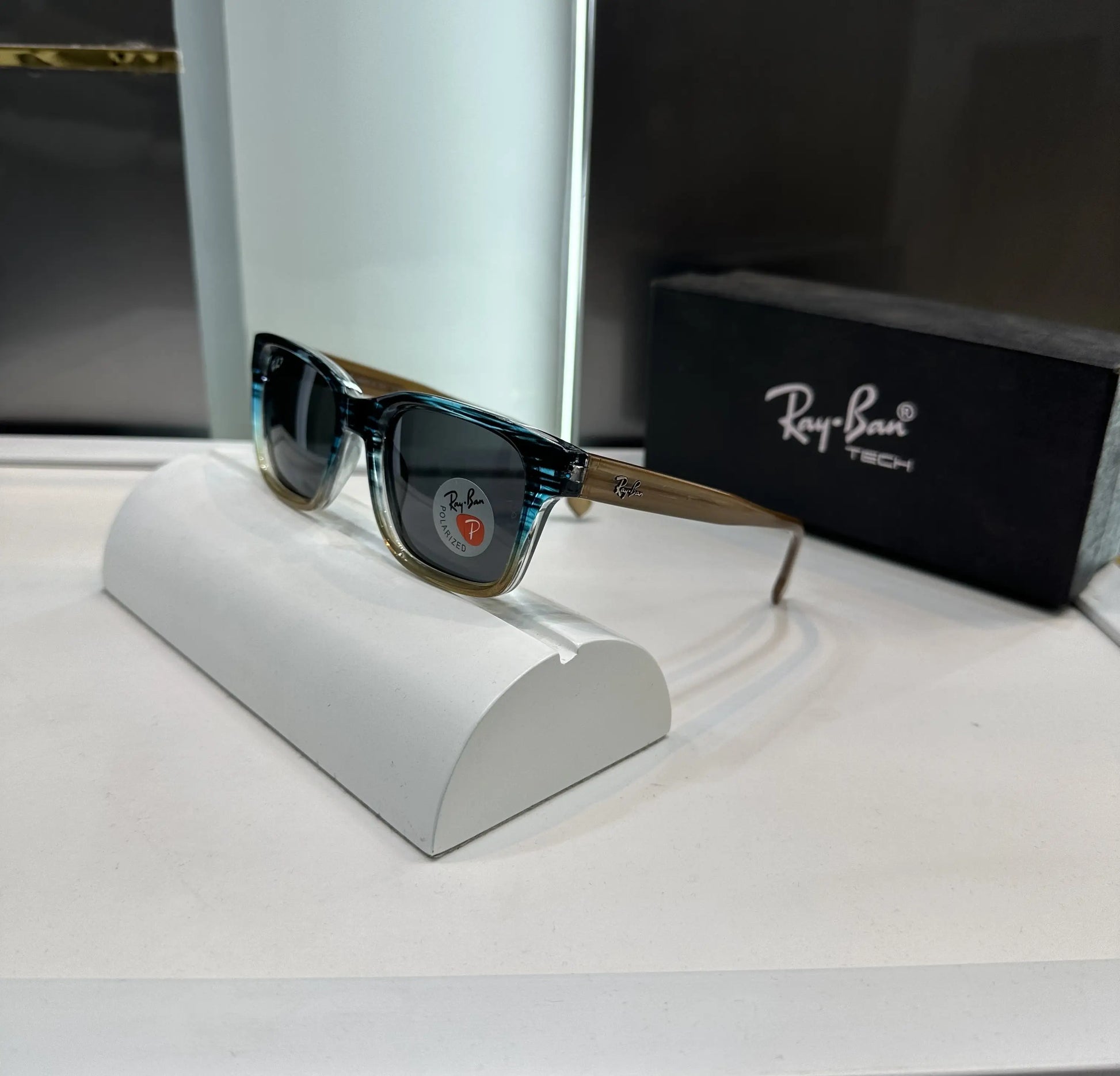 RayBan Wood Blue Premium Shades 7701