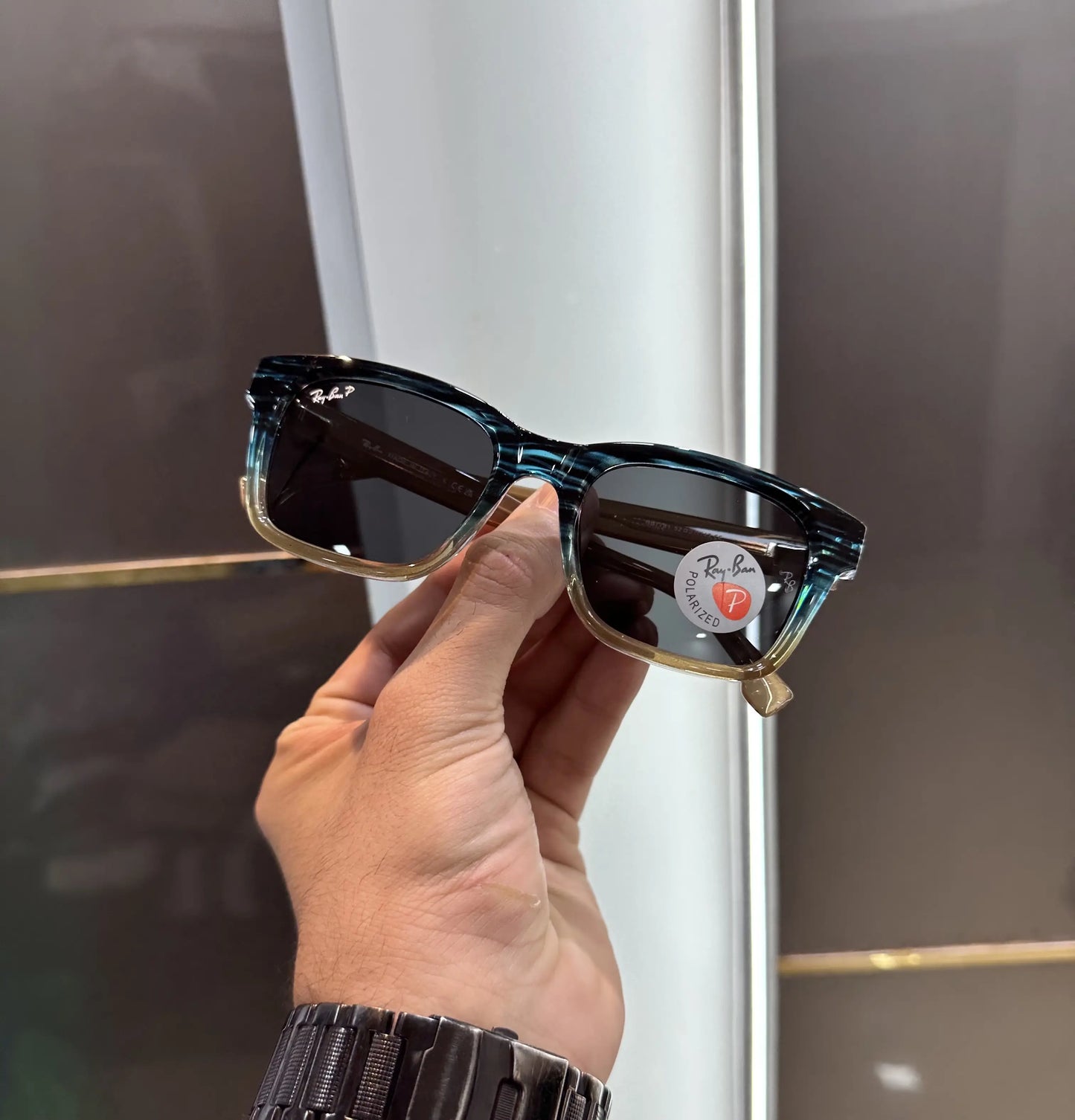 RayBan Wood Blue Premium Shades 7701