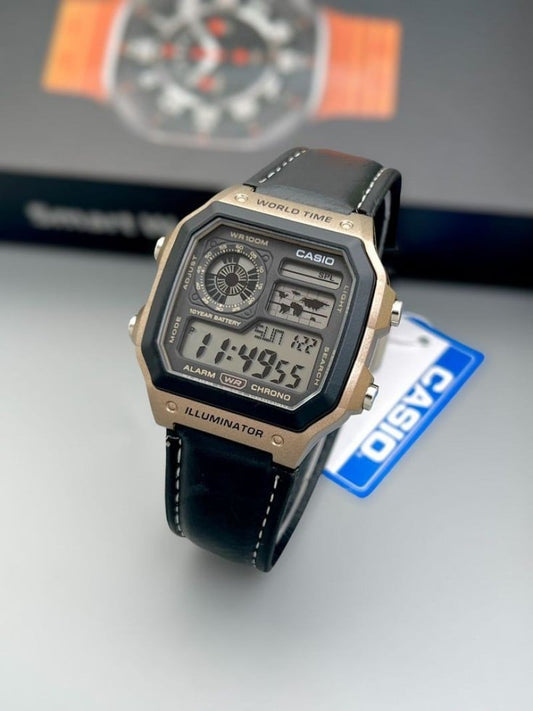 Casio AE 1200 Illuminator metal body og matt finish quality
