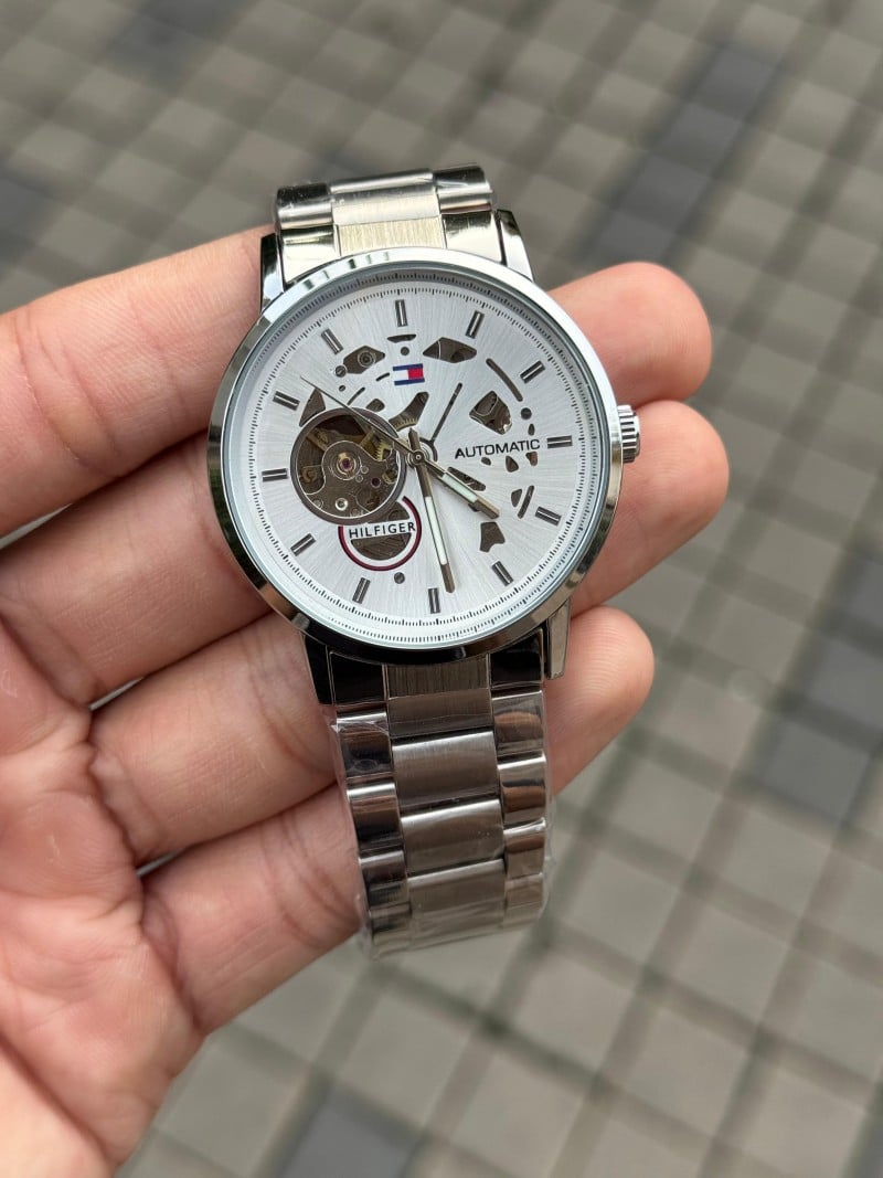 Tommy Hilfige r Automatic Silver White