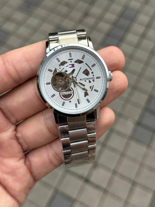 Tommy Hilfige r Automatic Silver White