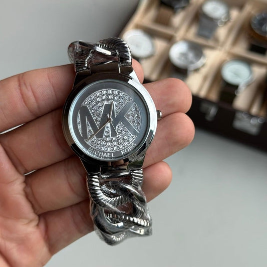 Michael Kor s Women s Silver White Diamond