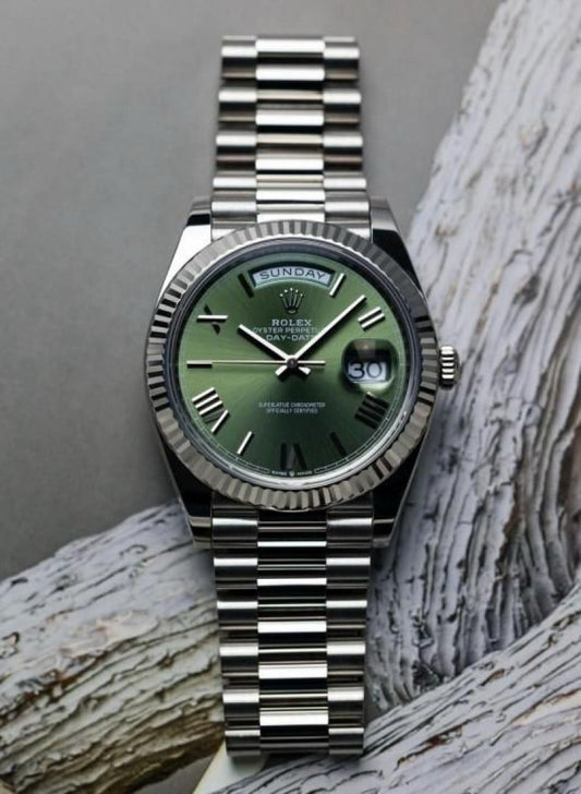 Role x Day Date Silver Green