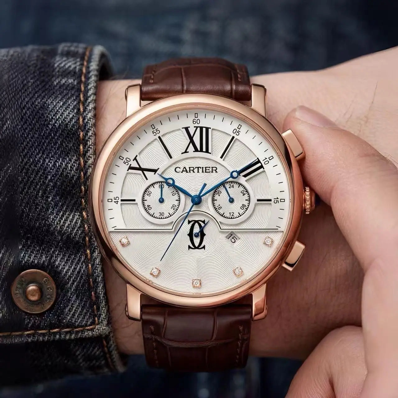 Cartie r Copper White Premium Chronograph Watch