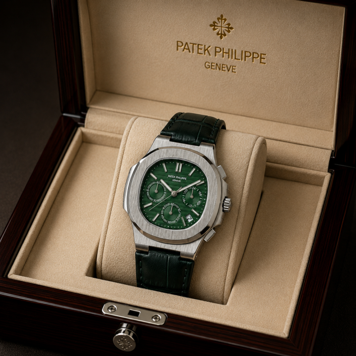 Patek_Philippe Leather Strap Watch