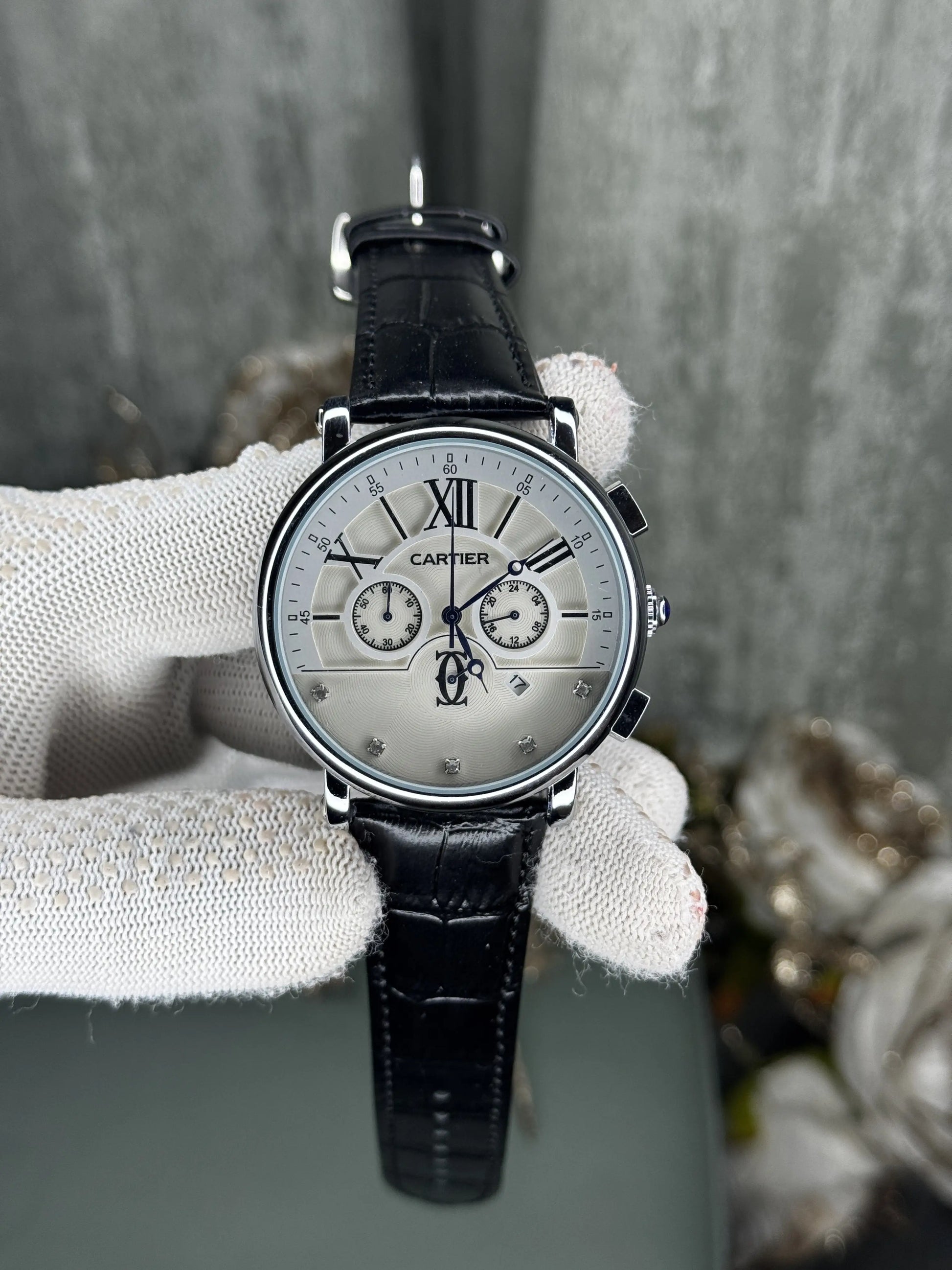 Rotonde De Cartie r Black Premium Chronograph Watch