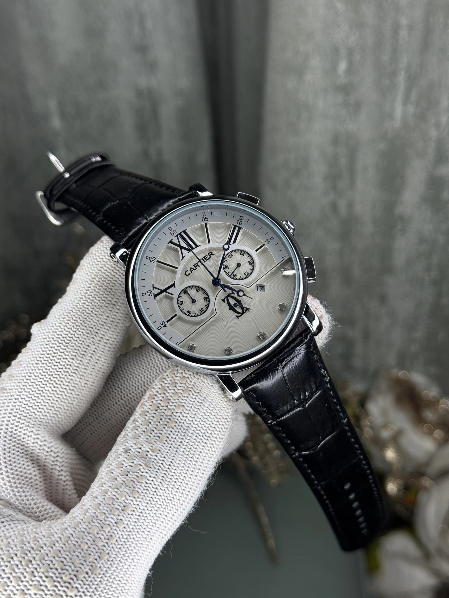 Rotonde De Cartie r Black Premium Chronograph Watch