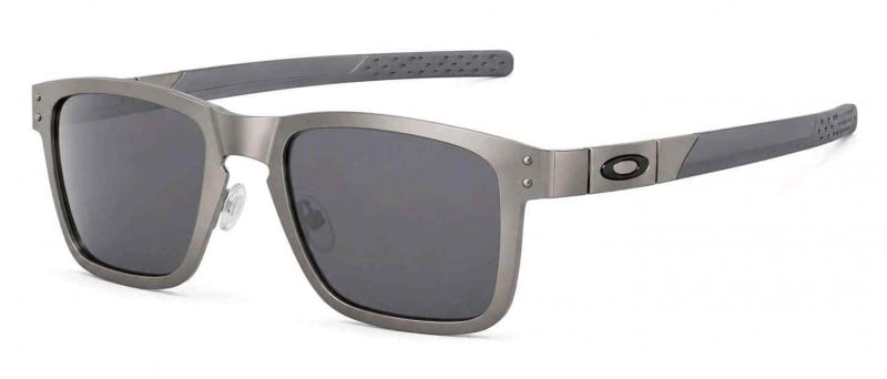 oakle-y silver gray metal fram