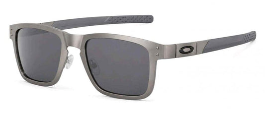 oakle-y silver gray metal fram
