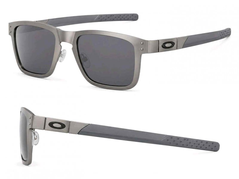 oakle-y silver gray metal fram