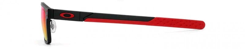 oakle-y black red metal frame