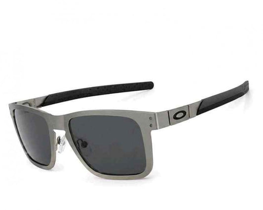 oakle-y silver black metal frame