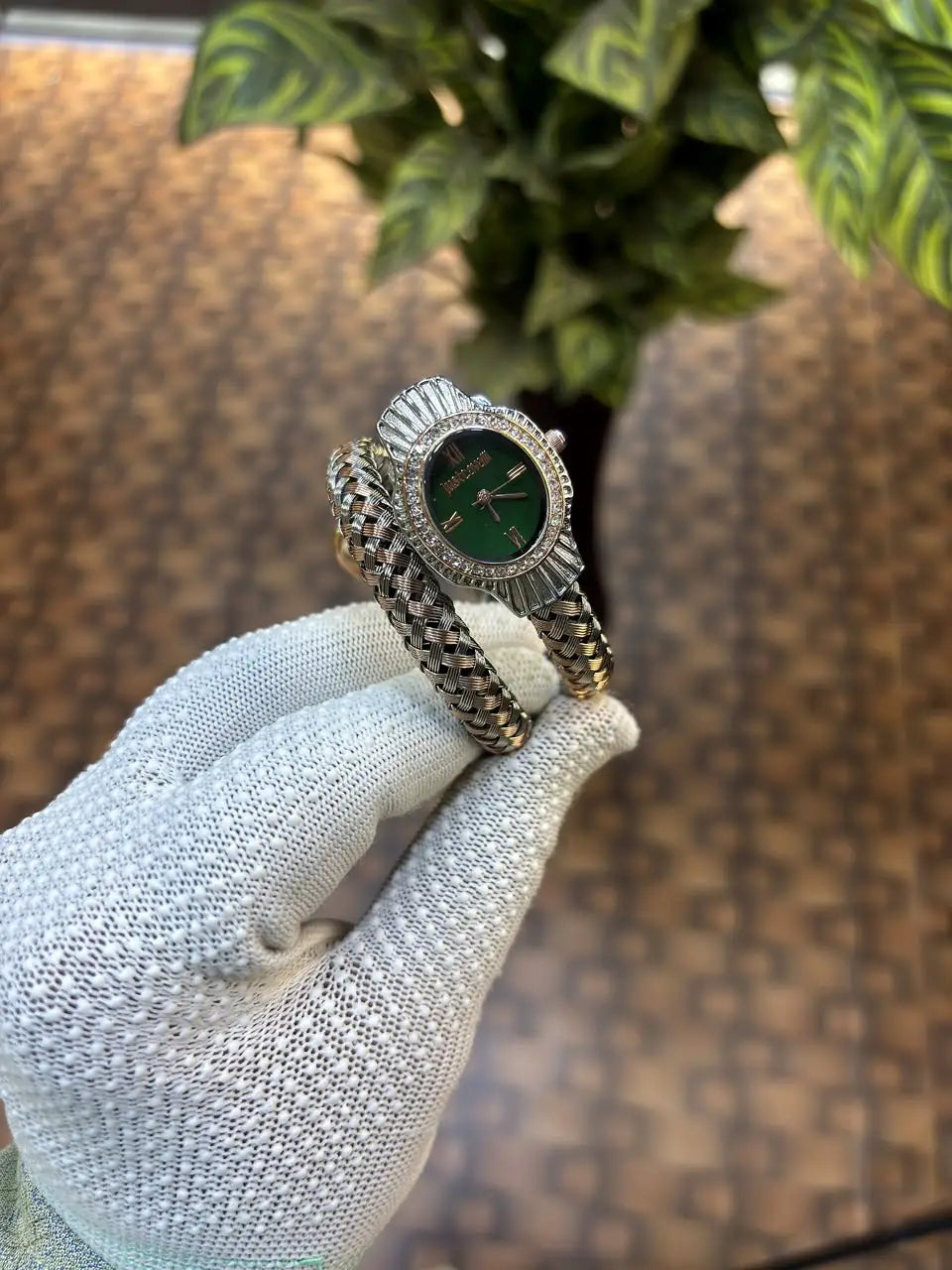 Just Cavalli Twined watch two tone green dial