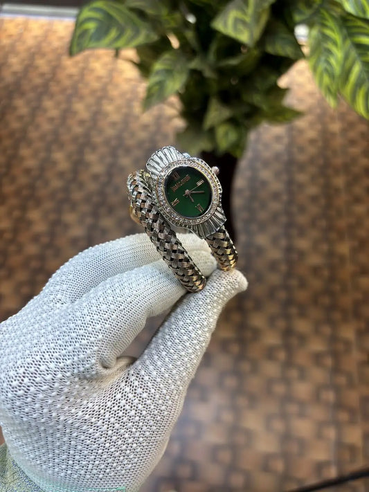 Just Cavalli Twined watch two tone green dial