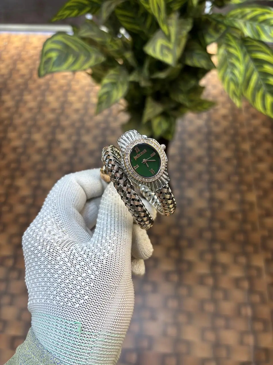 Just Cavalli Twined watch two tone green dial