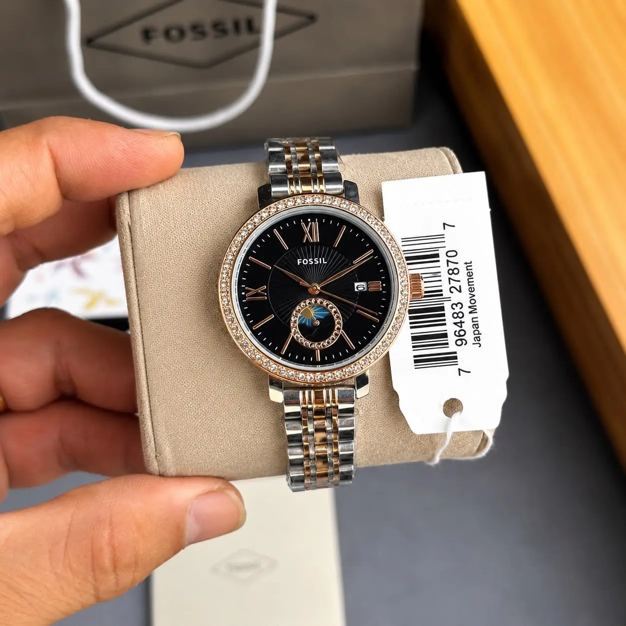 FOSSIL_LADIES_ROSE_TT_BLACK