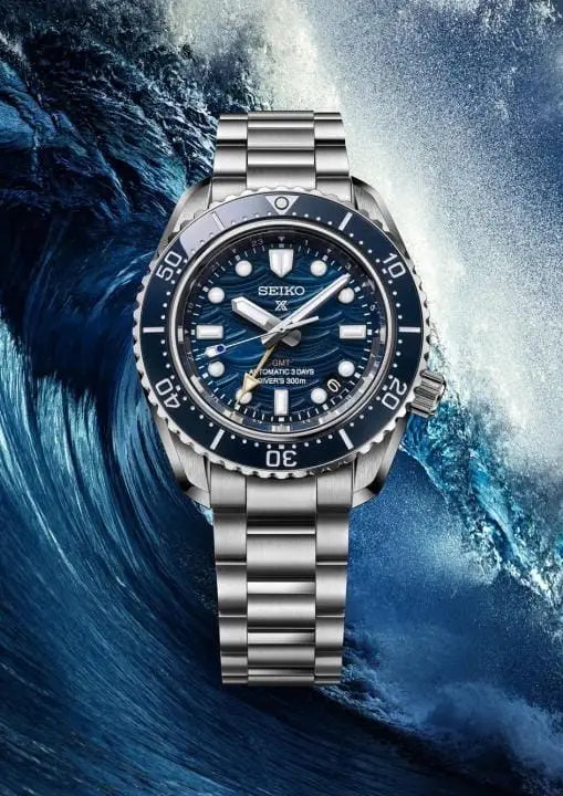Seiko Prospex Gmt divers ocean wave Blue