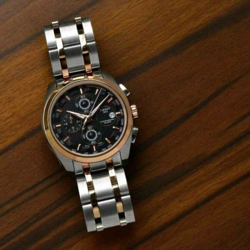 Tissot couturier tow tone black