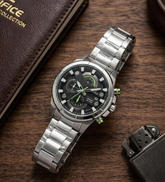 Casio Edifice 540 Silver Black Dial