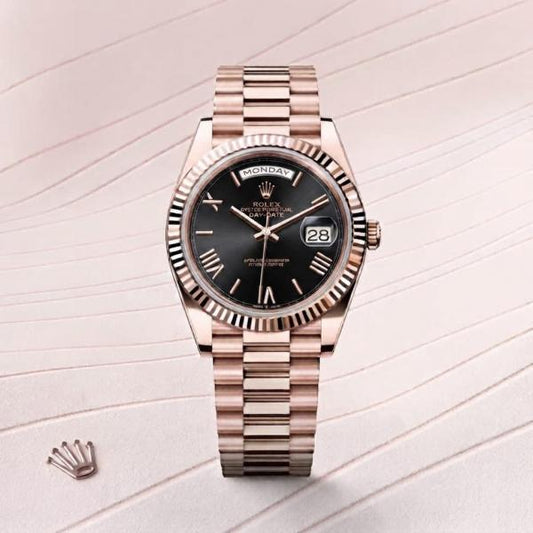 Rolex Day date copper black roman Quartz